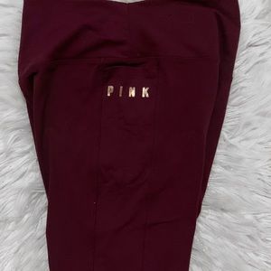 PINK Maroon leggings